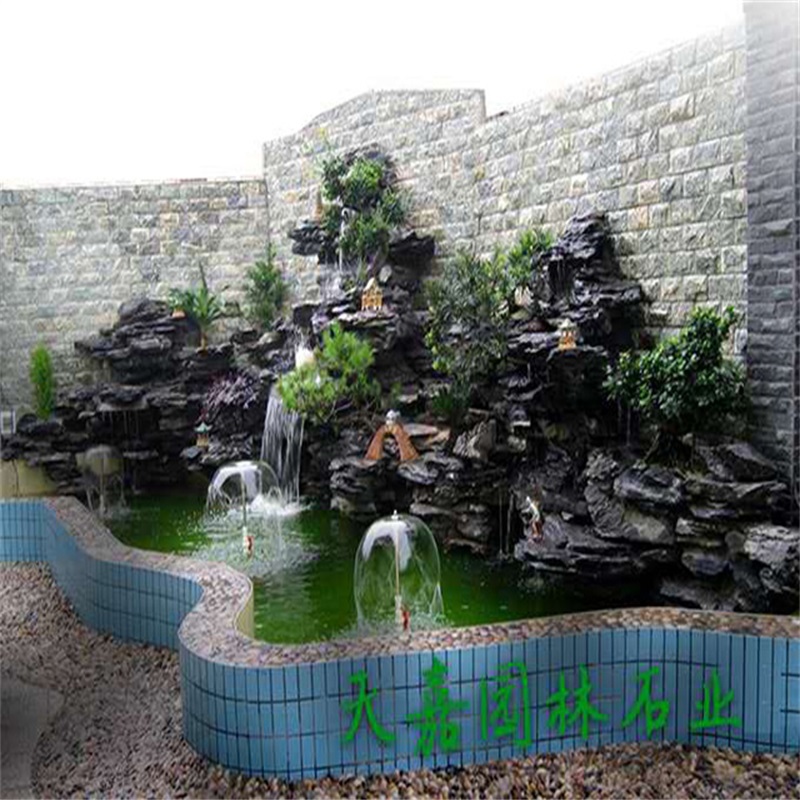 河曲小庭院水景设计
